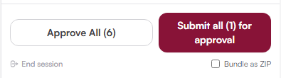 Bulk mode submit all for approval button
