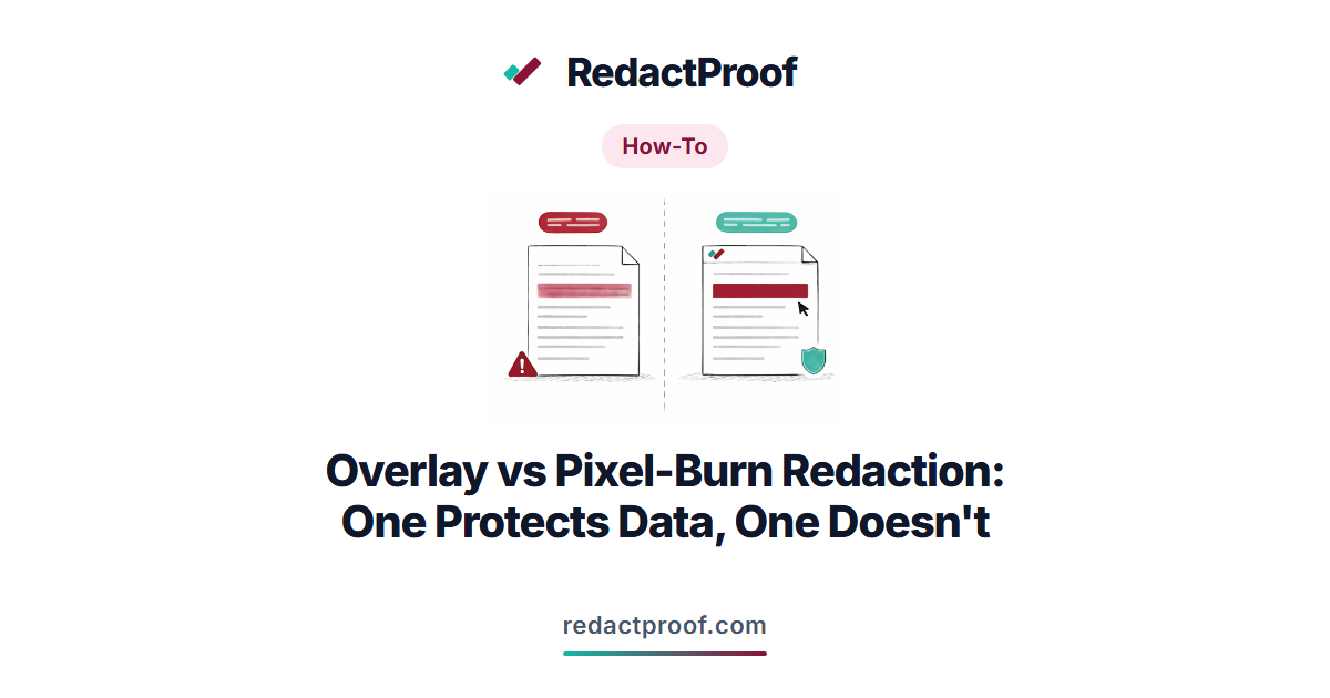 Overlay vs Pixel-Burn Redaction: What's the Difference?